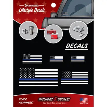 Thin Blue Line Flag Decals