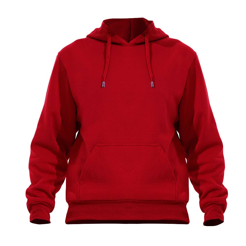 Men's Fleece Lined Pullover Hoodie: Navy / S