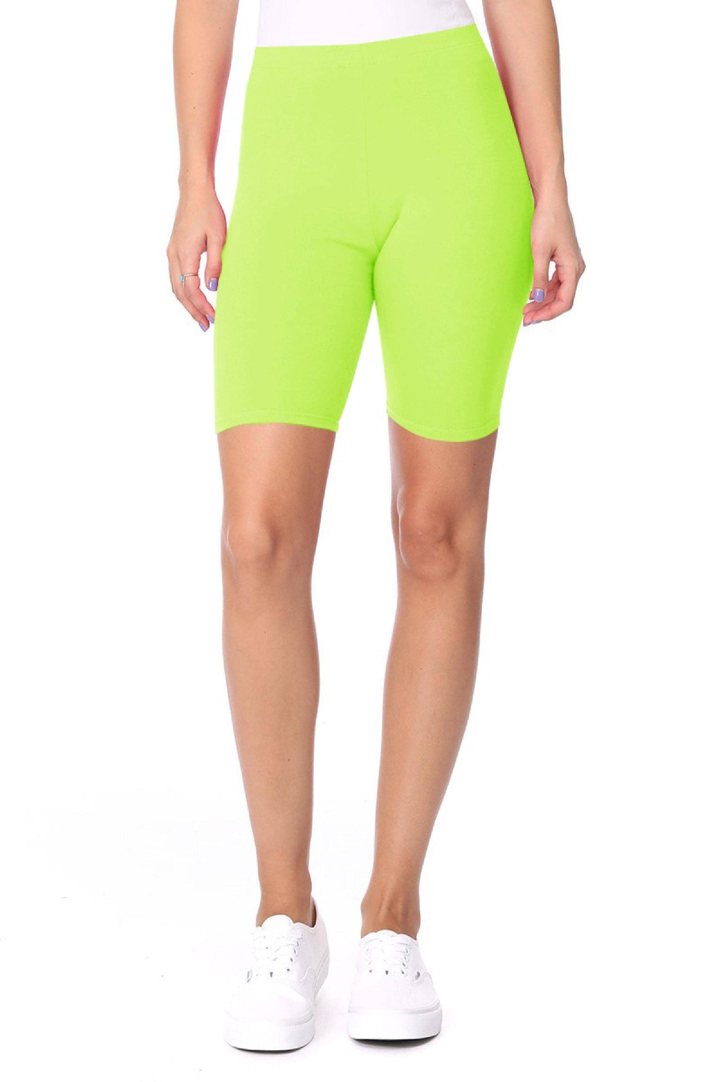 Women's Solid Casual Cotton Stretch Basic Biker Shorts: Black / X-Large