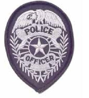 Police Officer Silver and Black Patch