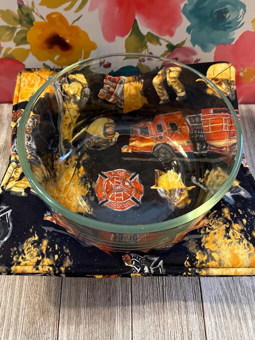 Set of 2 Fire Rescue Bowl Holders