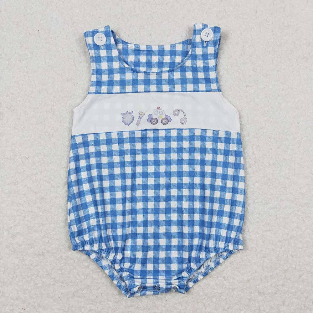 Baby Girls Police Blue Sibling Designs Rompers Outfits Clothes Sets: 6-12M / Boys Set