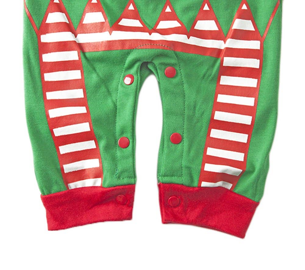 Green Elf Baby Romper & Hat Set :