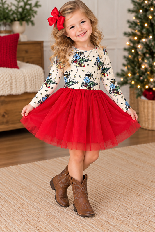Pete + Lucy Christmas Tulle Twirl Dress