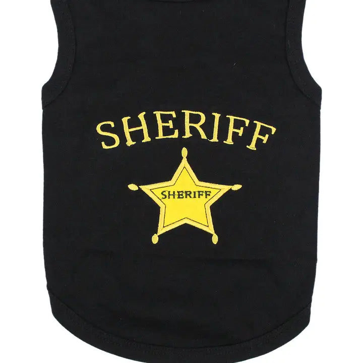 Sheriff Dog T-Shirt Outfit your pooch
