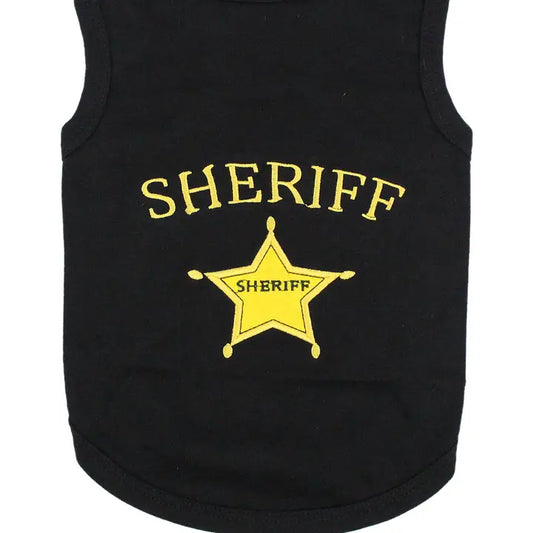 Sheriff Dog T-Shirt Outfit your pooch