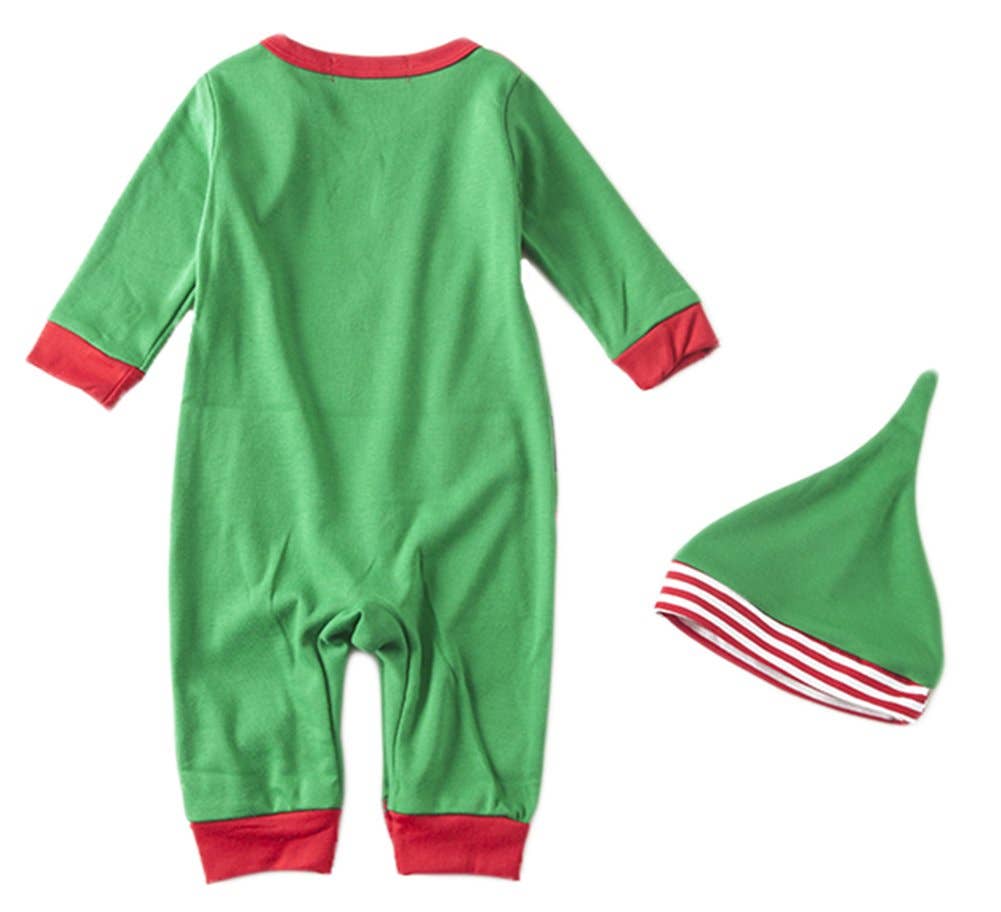 Green Elf Baby Romper & Hat Set :