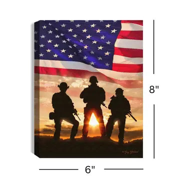 Let Freedom Ring 8x6 Lighted Tabletop Canvas