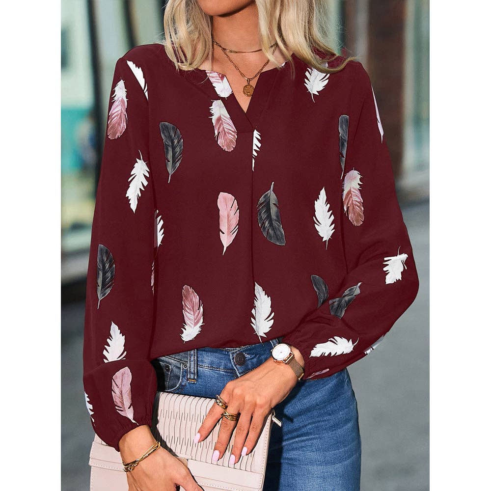 Free Spirit Feather Blouse
