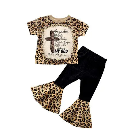 Baby Girls Leopard Cross Clothes Sets