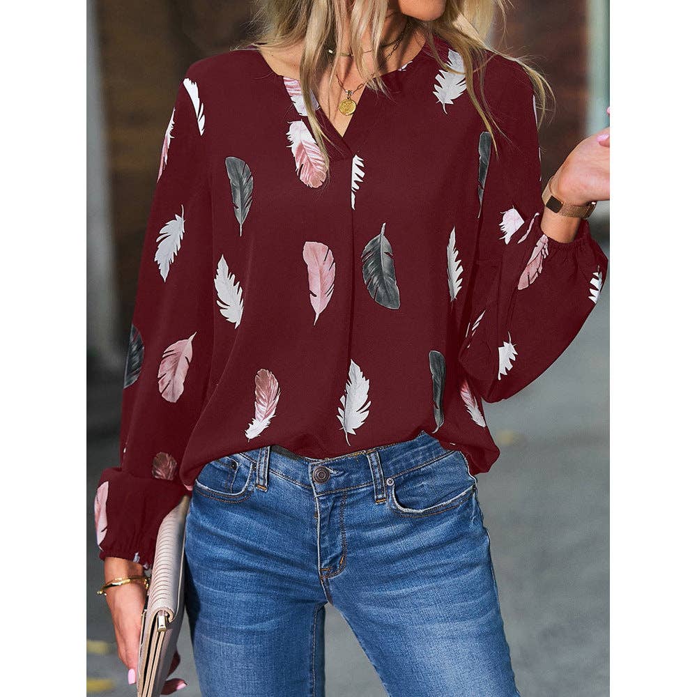Free Spirit Feather Blouse