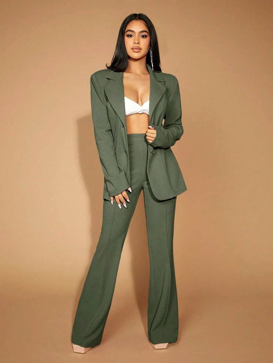 High Waist Straight Leg Pants Women's Work Trousers: Navy Blue / 95%Polyester + 5%Spandex / L