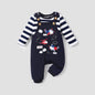 2pcs Baby Boy Airplane Pattern Hanging Strap Set: Dark Blue / 12-18 Months