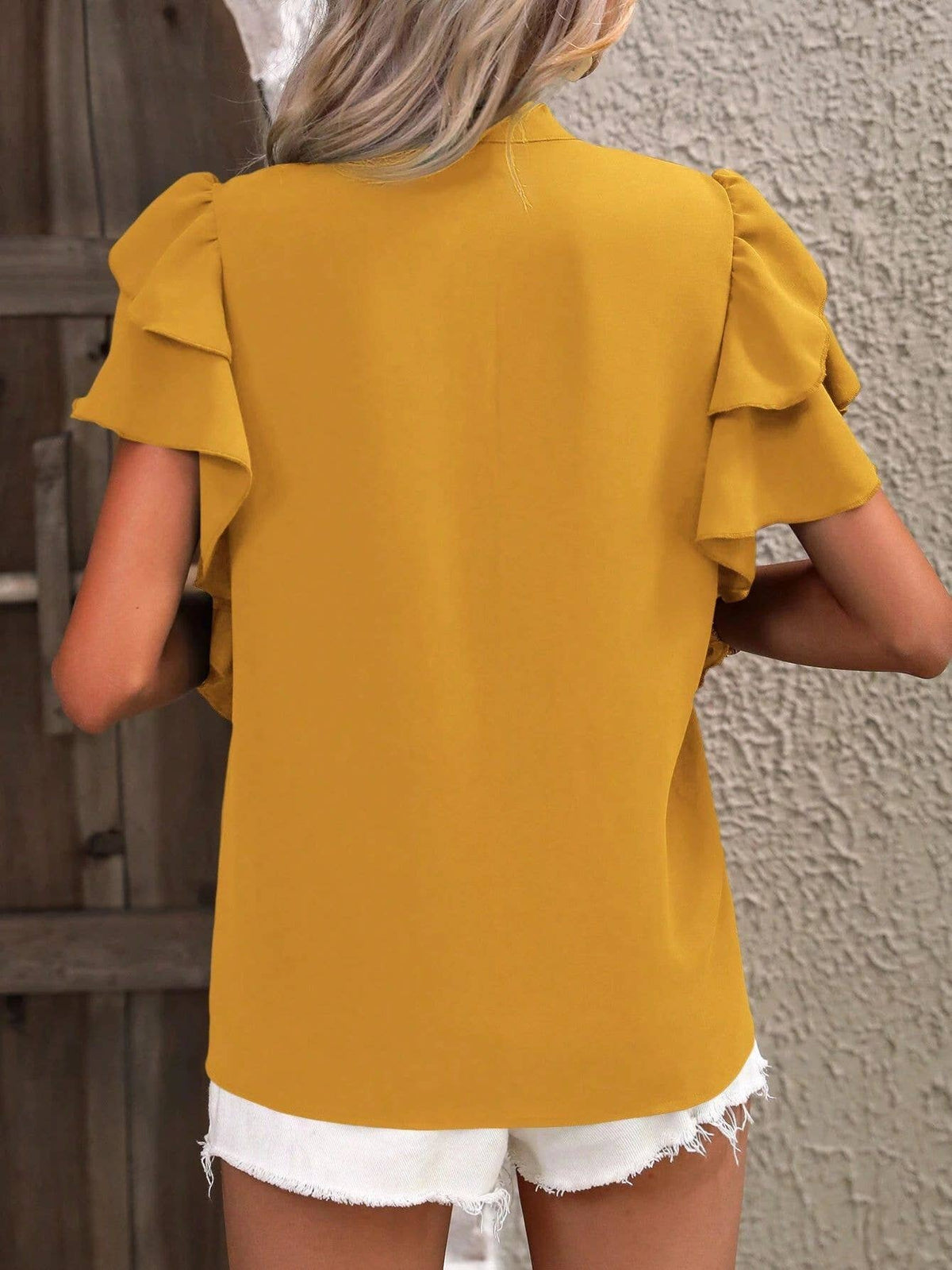 Hello, Gorgeous Ruffle Sleeve Blouse