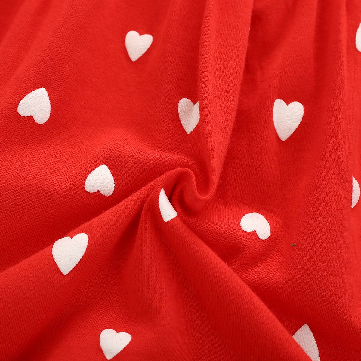 Daddy's Little Valentine Heart Red Ruffle Girl Dress: