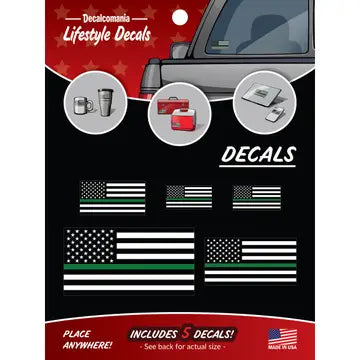 Thin Green Line Flag Decal