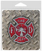 Fire Dept large 4" x 4.25" vinyl sticker