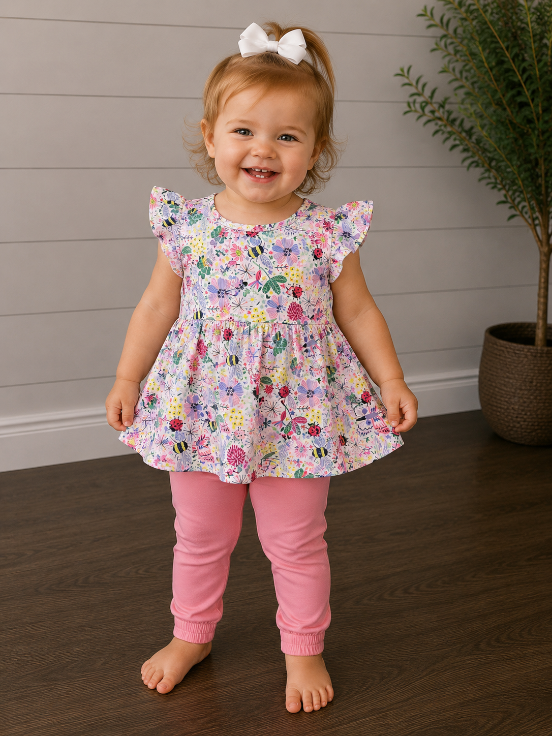 Pete + Lucy Garden Giggles Two-Piece Set