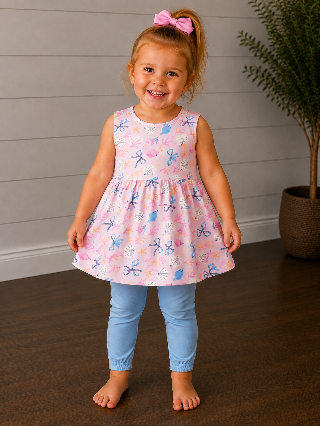 Pete + Lucy Seashell Sweetheart Two-Piece Set