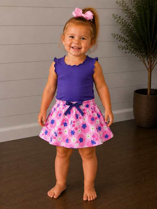 Pete + Lucy Berry Sweet Skort Set