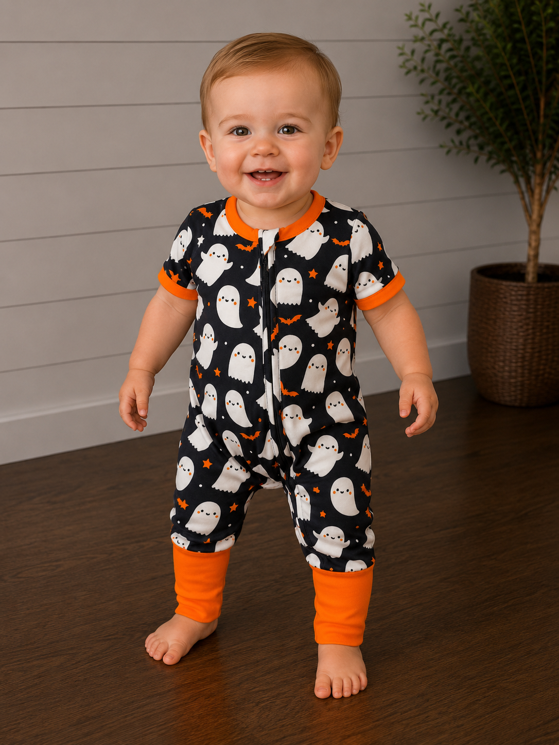 Pete + Lucy Little Boo Crew Halloween Romper