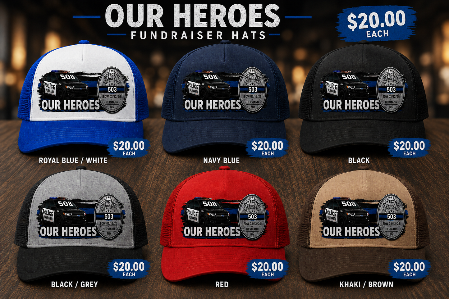 Our Heroes Fundraiser Hat