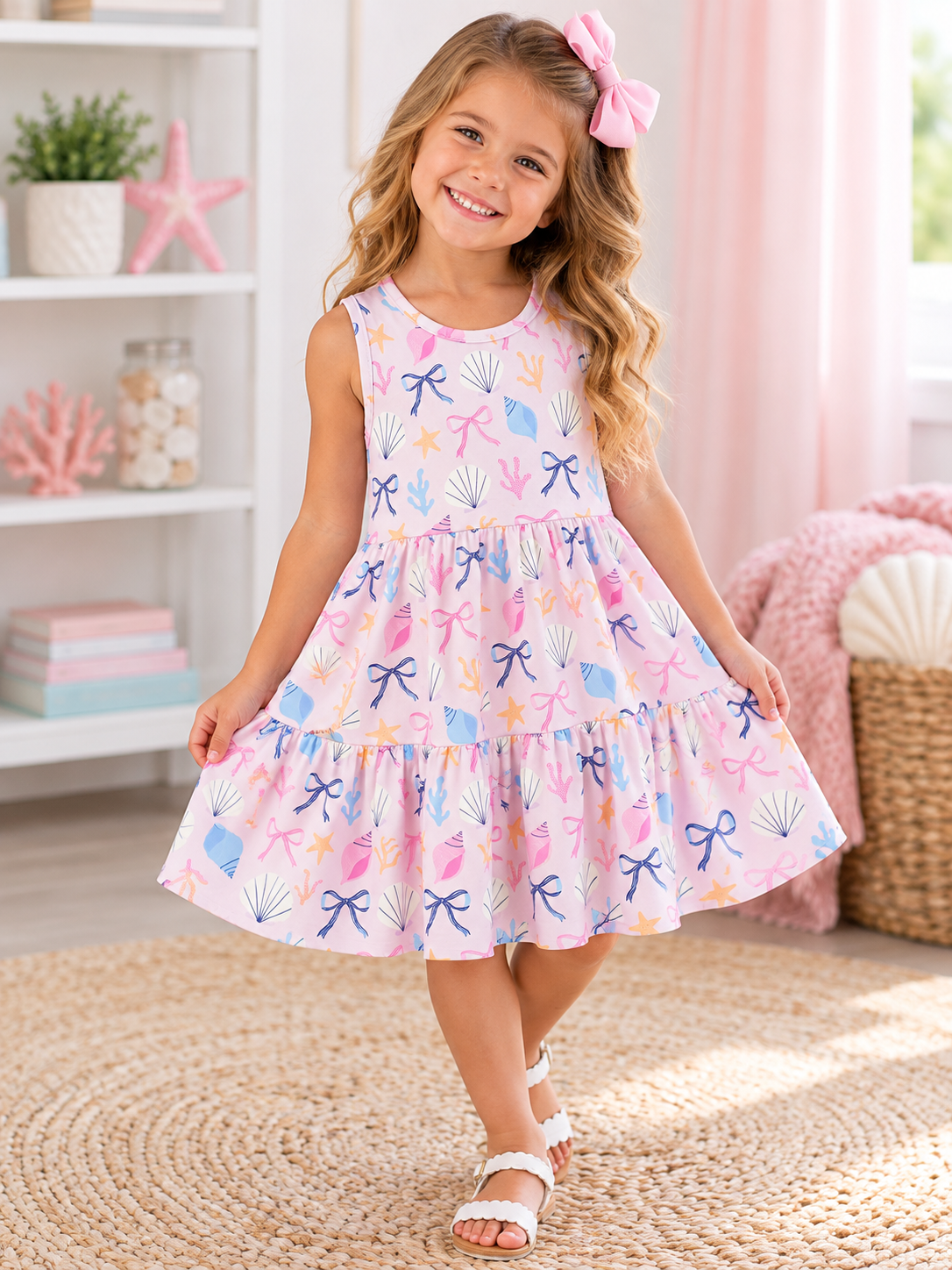 Seashell Sweetheart Twirl Dress – Pete + Lucy 🐚🎀