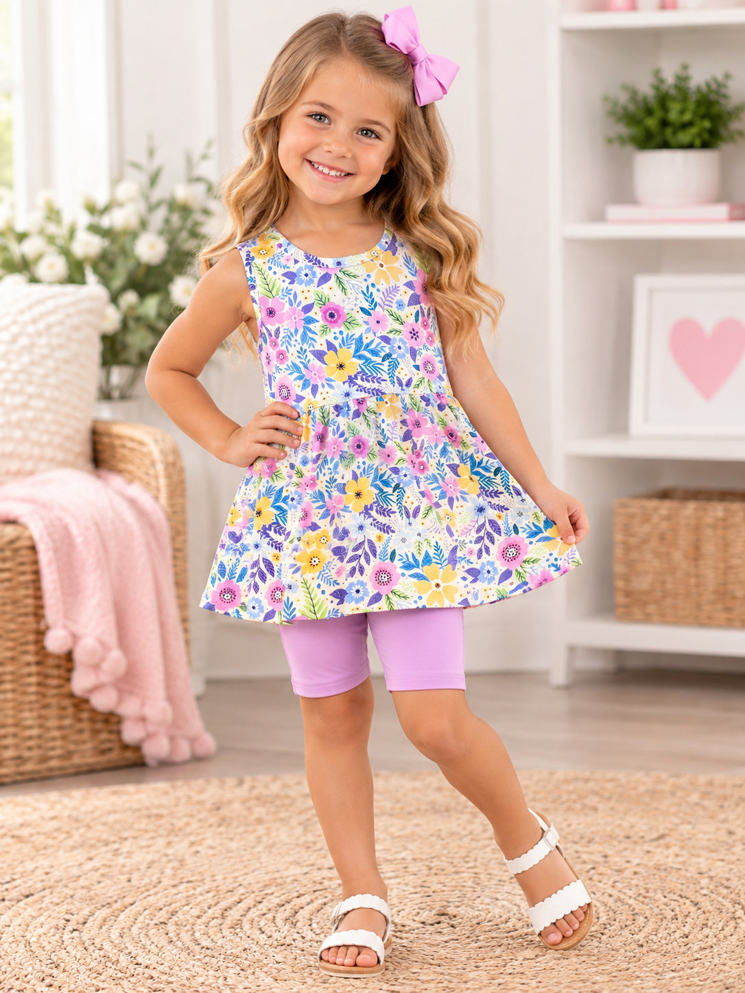 Wildflower Wishes Tunic & Biker Short Set – Pete + Lucy 🌸