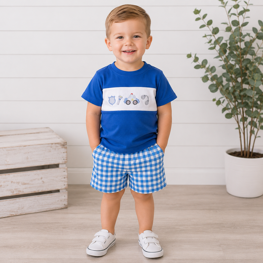 “Little Officer” Boys’ Two-Piece Set