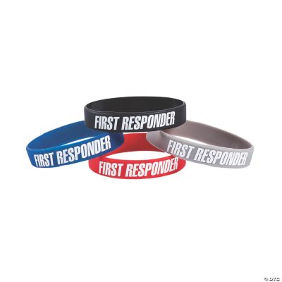 Rubber First Responder One Size Fits All Bracelets