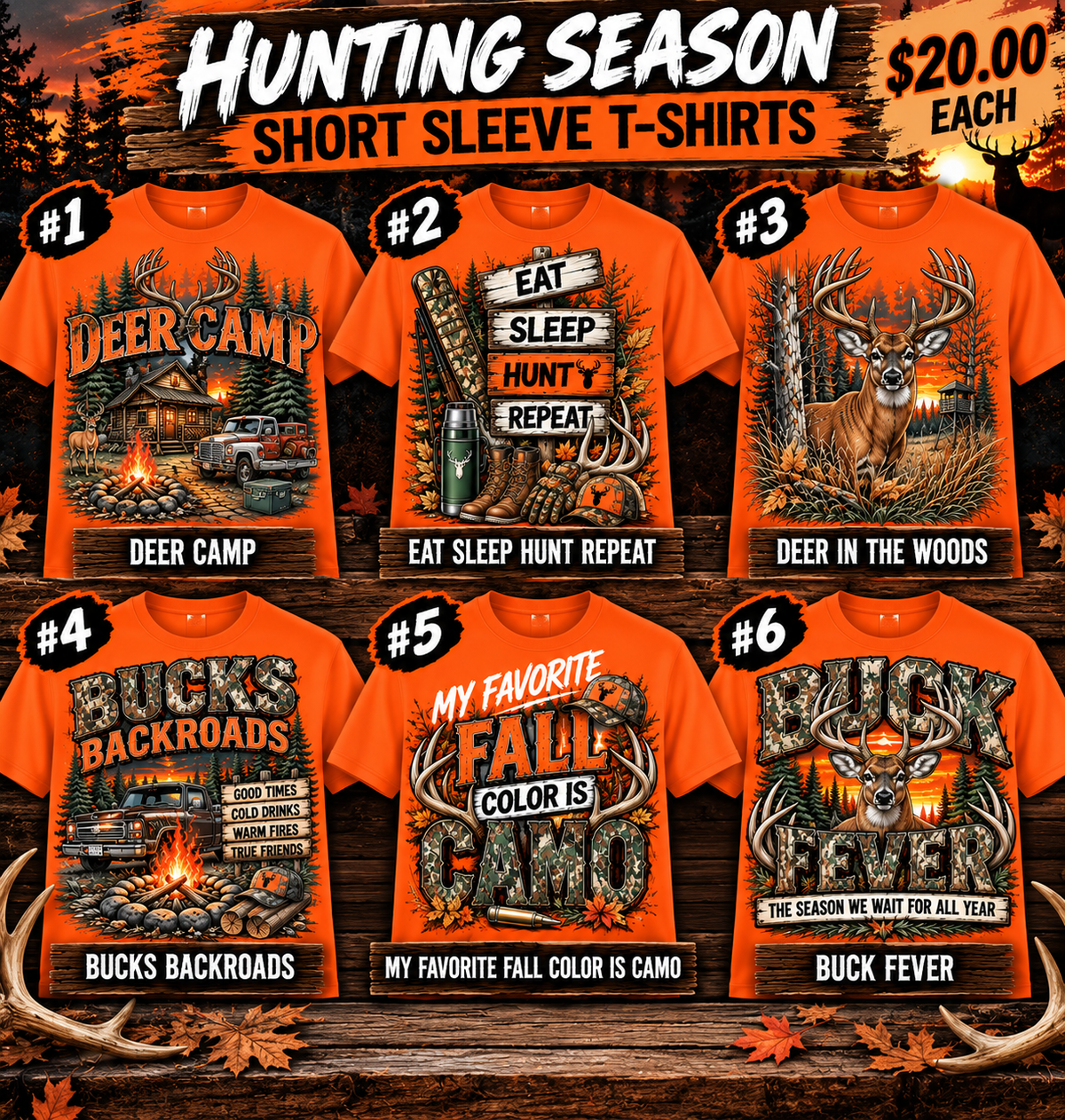 Short Sleeve Tee Hunters Collections