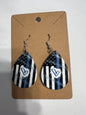 Blue Line Teardrox Dangle Earring