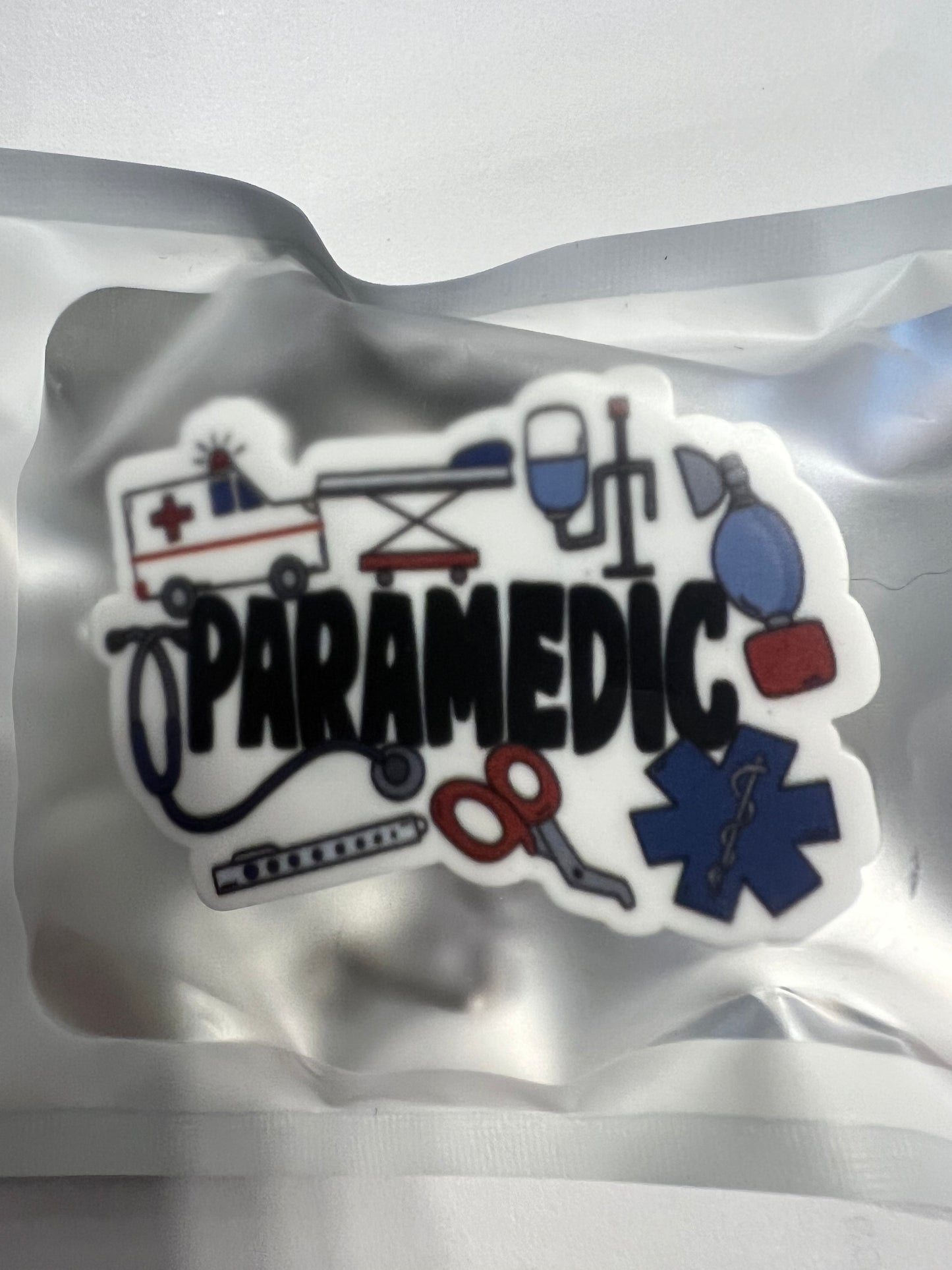 Paramedic Badge ID Holder with Clip