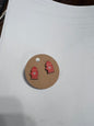 Red Fire Hydrant Wood Stud Earrings