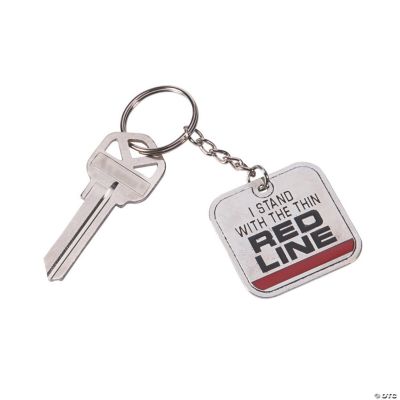 I Stand by the Red Line Keychain