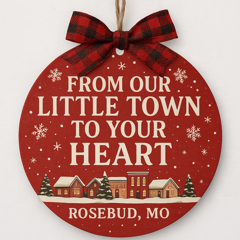 Rosebud Christmas Ornament