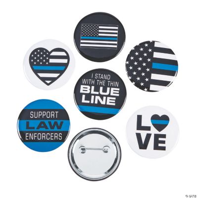 Thin Blue Line Button Pins