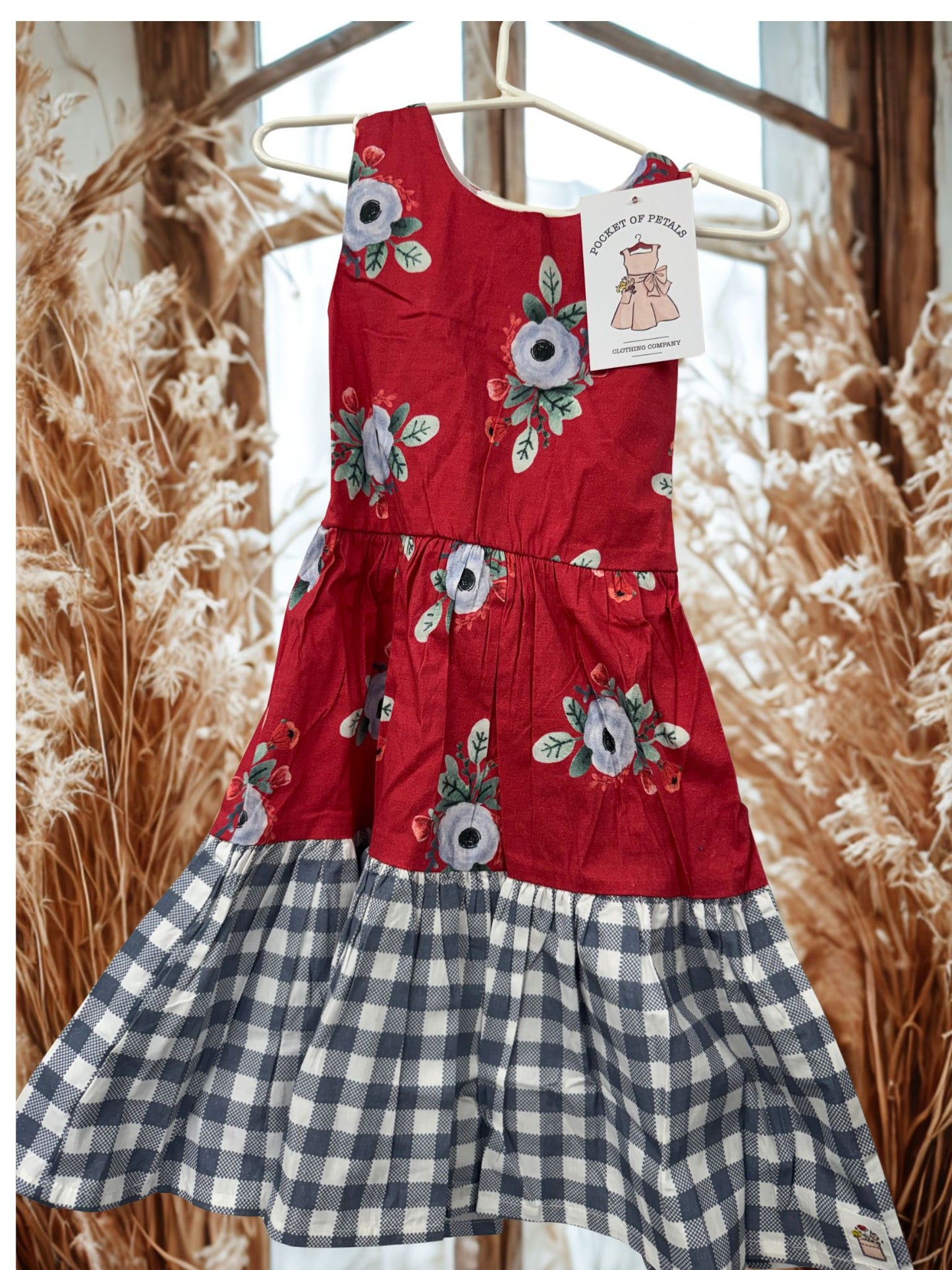 🌼 Rustic Bloom Tiered Dress – Sweet &amp; Playful Style 🌼