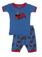 Kids Two Piece Cotton Short Fire Truck Pajamas