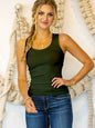 SEAMLESS TANK TOP WITH RACER BACK: Black / (OS) 1