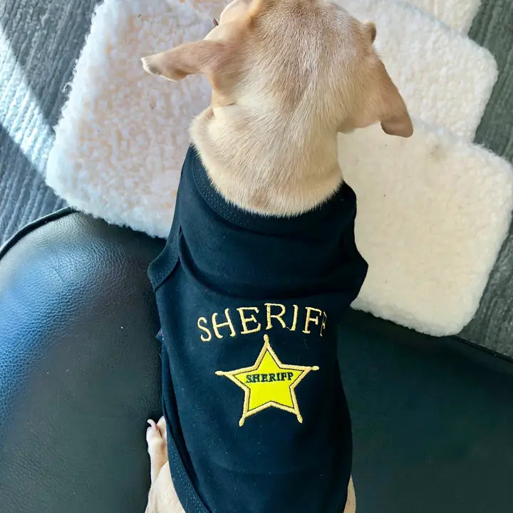 Sheriff Dog T-Shirt Outfit your pooch