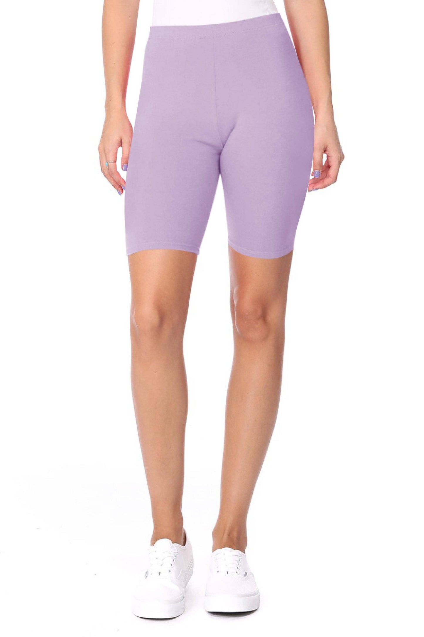 Women's Solid Casual Cotton Stretch Basic Biker Shorts: Black / XX-Large