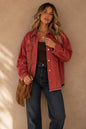 Distressed Oversized Denim Jacket: D.Mauve / S
