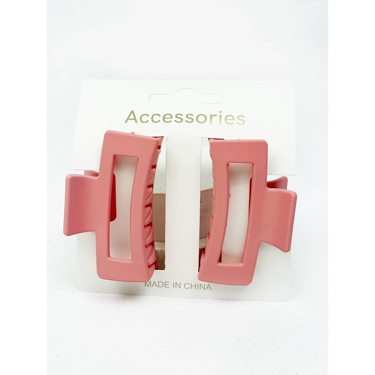 Matt DUO Small Cut Out Rectangle Hair Claw