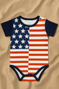 America Flag Cotton Baby Romper: