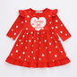 Daddy's Little Valentine Heart Red Ruffle Girl Dress: