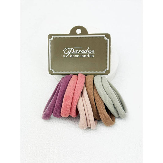 Dusty Color Shades Multicolor Elastic Hair Tie Set