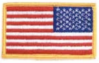 Reverse Design USA Flag, Gold
